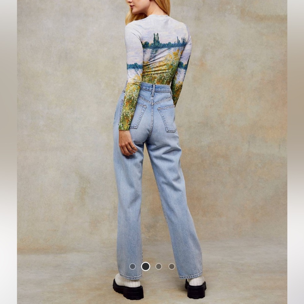 NWOT TopShop Kort Straight Leg Jeans - Picture 7 of 12
